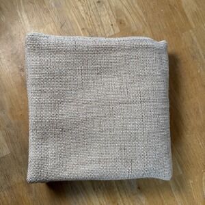 H&M Home Jute Cotton Blend Pillow‎ Cover Natural Oatmeal Color Size 20x20"